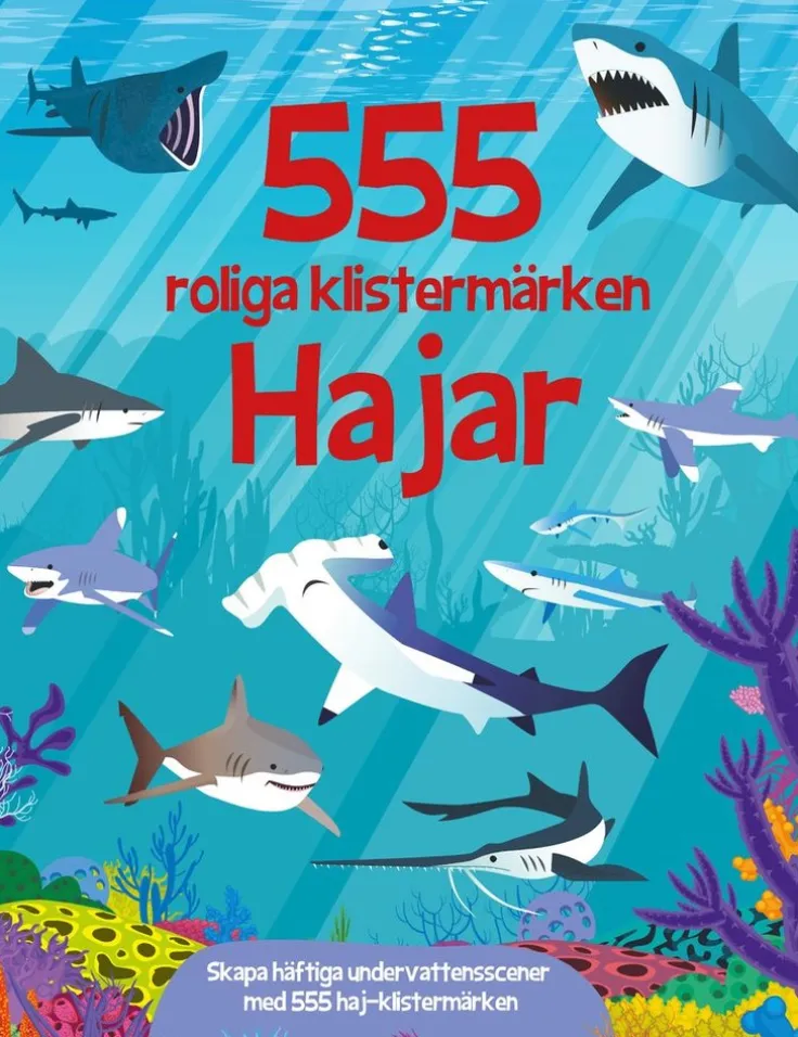 555 roliga klistermärken : Hajar