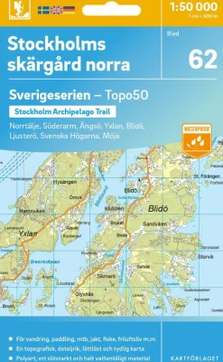 62 Stockholms Skärgård norra Sverigeserien Topo50