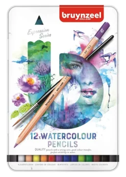 Akvarellpenna Expression 12 färger m pensel