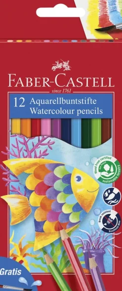 Akvarellpenna Faber-Castell 12 färger