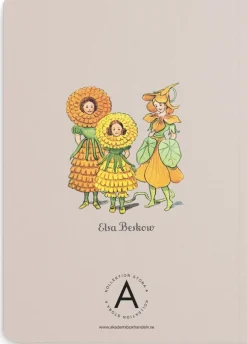 Anteckningsbok A5 Elsa Beskow Blomsterflickorna beige