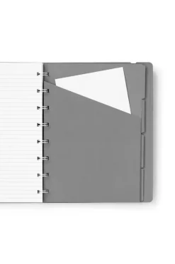 Anteckningsbok A5 Filofax linjerad grå