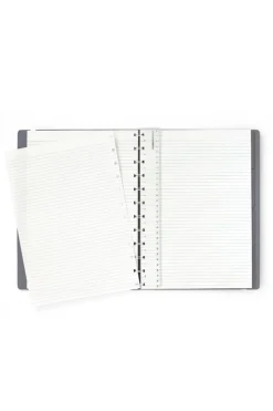 Anteckningsbok A5 Filofax linjerad grå