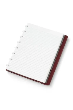 Anteckningsbok A5 Filofax linjerad vinröd