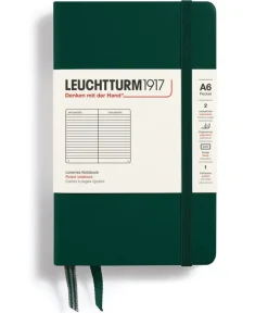 Anteckningsbok A6 Leuchtturm1917 linjerad Forest Green