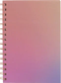 Anteckningsbok A5 linj spiral fade rosa