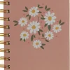 Anteckningsbok A6 linjerad småblom aprikos