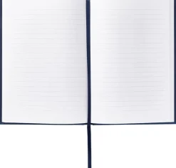 Anteckningsbok A5 linjerad textil blå