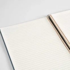 Anteckningsbok A5 linjerad spiral blå