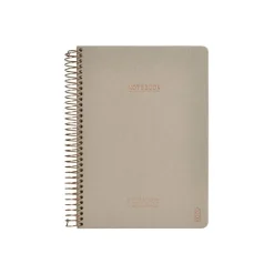 Anteckningsbok A5 linjerad spiral beige