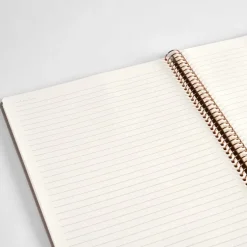 Anteckningsbok A5 linjerad spiral beige