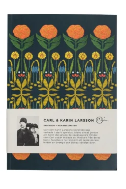Anteckningsbok A5 mjukband - Carl och Karin Larsson : Kaninblomster