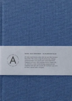 Anteckningsbok A5 olinjerad textil blå