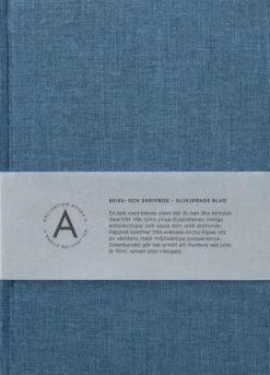 Anteckningsbok A5 olinjerad textil blågrön