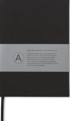 Anteckningsbok A5 olinjerad textil svart