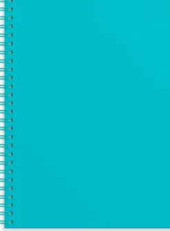 Anteckningsbok A5 wire-o linjerad turkos