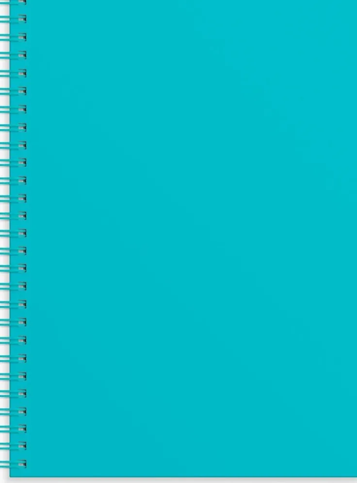 Anteckningsbok A5 wire-o linjerad turkos
