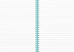 Anteckningsbok A5 wire-o linjerad turkos