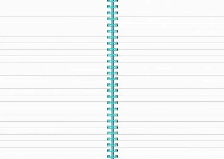 Anteckningsbok A5 wire-o linjerad turkos