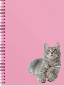 Anteckningsbok A5 wire-o linjerad Katt/Hund