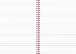 Anteckningsbok A5 wire-o linjerad rosa