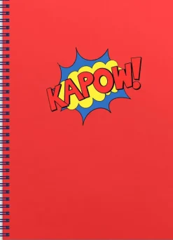 Anteckningsbok A4 wire-o linjerad Kapow