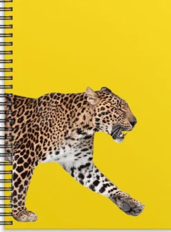 Anteckningsbok A5 wire-o linjerad Leopard