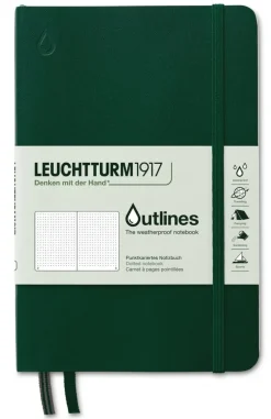 Anteckningsbok B6 Leuchtturm1917 Outlines dotted Walden Green