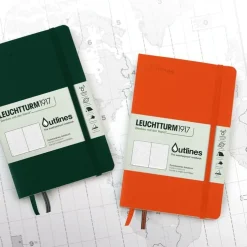 Anteckningsbok B6 Leuchtturm1917 Outlines dotted Signal Orange