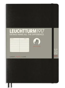 Anteckningsbok B6 Leuchtturm1917 linjerad mjuk Black