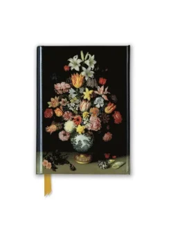 Anteckningsbok 15x11cm linjerad National Gallery: Bosschaert - Still life of Flowers
