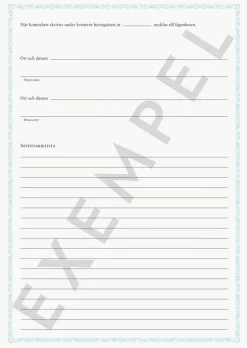 Blankett Hyreskontrakt möblerat rum