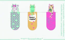 Bokmärke med magnet - Love Cats