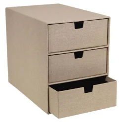 Byrå 3 lådor Ingrid trälaminat ljus ek