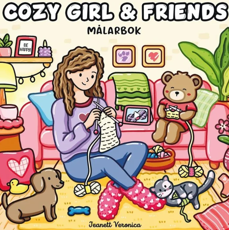 Cozy Girl & Friends : Målarbok