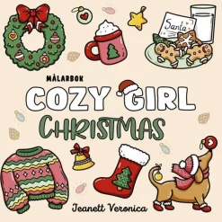 Cozy Girl Christmas : Målarbok