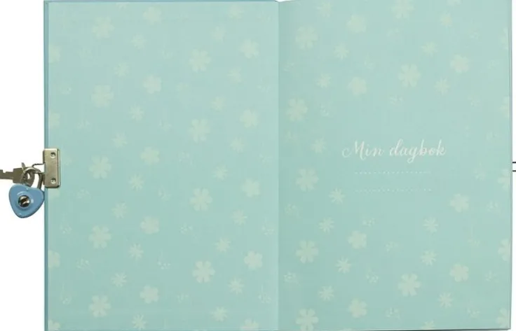 Dagbok med lås Hjärta