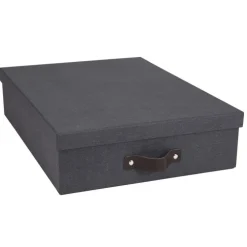 Dokumentbox A4 Oskar canvas svart