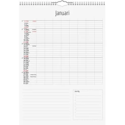 Familjekalender 2026 A3 8 kolumner