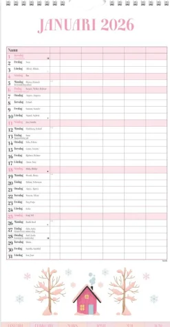 Familjekalender 2025-2026 Annies