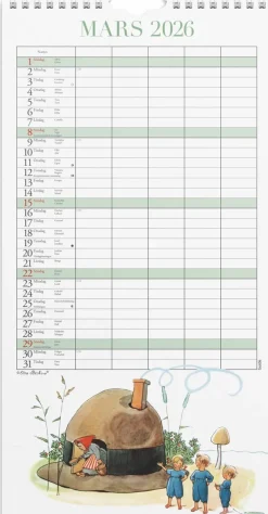 Familjekalender 2026 Elsa Beskow