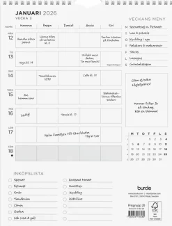 Familjekalender 2026 Familjens veckoplanering