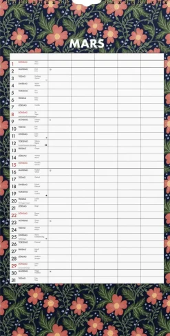 Familjekalender 2026 Hanna Wendelbo