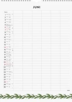 Familjekalender 2026 Illustrerad blomster