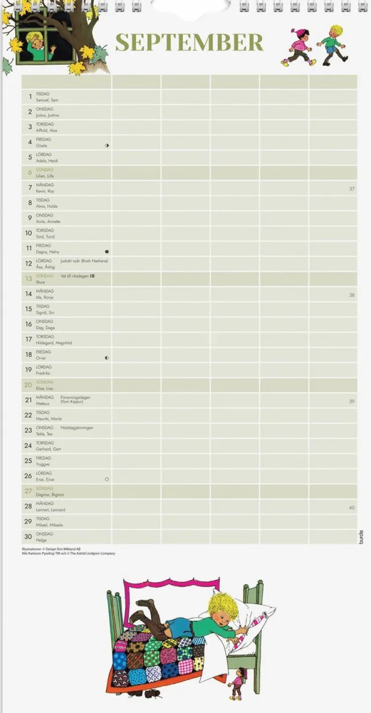 Familjekalender 2026 Ilon Wikland