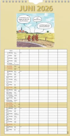 Familjekalender 2026 Rolig