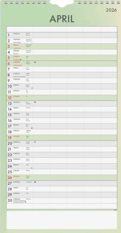 Familjekalender 2026 Tydlig