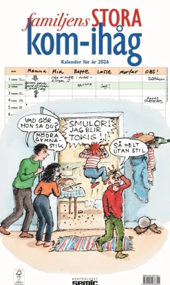 Familjens STORA kom-ihåg-kalender 2026