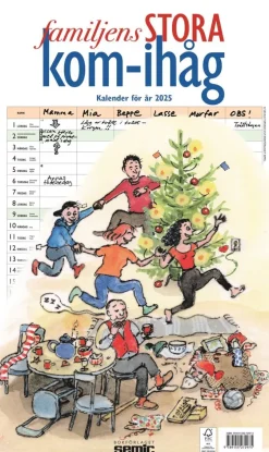 Familjens STORA kom-ihåg-kalender 2025