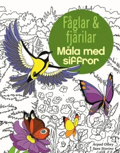 Fåglar och fjärilar : måla med siffror